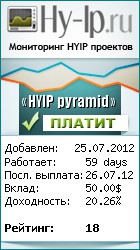 Мониторинг «HYIP pyramid»